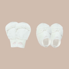 BU Baby Bộ bao chân, bao tay nơ xinh yêu cho bé gái Viscose Cotton AVC400030 | Phụ kiện chính hãng