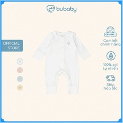 (NB-3M) Body dài tay cài giữa Bao tay chân lật Bambus - BBB210208 BBB210211 | Quần áo BU Baby chính hãng