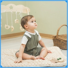 (1M-12M) Body đùi ngắn tay cài giữa Bé trai Bé gái - BSR230203 BSR230200 BSR230204 | Quần áo BU Baby chính hãng