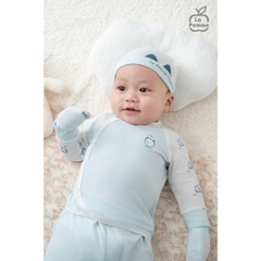 LaPom Bộ dài tay cúc lệch La Pomme phối họa tiết dễ thương - Đồ sơ sinh cho bé - Đồ sơ sinh bé trai bé gái