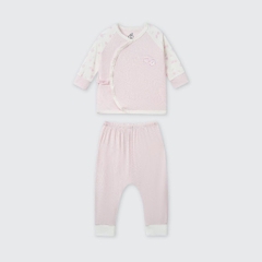 LaPom Bộ dài tay cúc lệch La Pomme phối họa tiết dễ thương - Đồ sơ sinh cho bé - Đồ sơ sinh bé trai bé gái