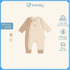 (NB-3M) Body dài tay cài chéo Bambus - BBB210804 | Quần áo BU Baby chính hãng