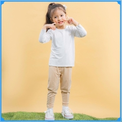 (6M-5Y) Bộ dài tay cài vai, ly giữa Bambus - BBB110109 | Quần áo BU Baby chính hãng