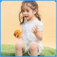 (6M-5Y) Bộ ngắn tay cài sau cổ bèo cho bé gái Kyomi - BBC131001 | Quần áo BU Baby Chính hãng