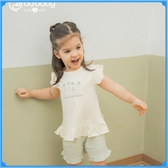 (6M-5Y) Bộ ngắn tay cài sau bèo gấu Bamco - BBC131000 | Quần áo BU Baby chính hãng