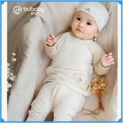 (NB-3M) Bộ dài tay cài chéo Siro Cho bé trai, bé gái - BSR110808| Quần áo BU Baby Chính hãng