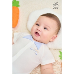 LaPom Body chip cộc tay La Pomme cổ cách điệu dễ thương - Đồ sơ sinh cho bé - Đồ sơ sinh bé trai bé gái