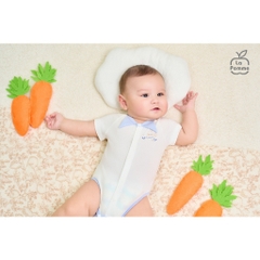 LaPom Body chip cộc tay La Pomme cổ cách điệu dễ thương - Đồ sơ sinh cho bé - Đồ sơ sinh bé trai bé gái