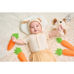 LaPom Bộ cộc tay La Pomme Ngôi nhà của Cún con - Đồ sơ sinh cho bé - Đồ sơ sinh bé trai - Baby - Đồ sơ sinh bé gái