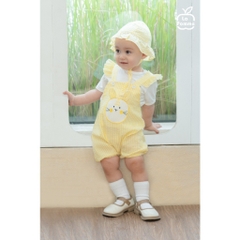 LaPom Bộ yếm rời kèm áo cộc tay La Pomme Thỏ Con Nhí Nhảnh - Đồ sơ sinh cho bé - Đồ sơ sinh bé trai bé gái