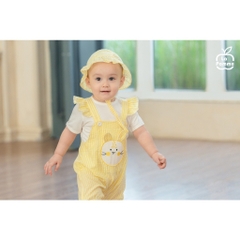 LaPom Bộ yếm rời kèm áo cộc tay La Pomme Thỏ Con Nhí Nhảnh - Đồ sơ sinh cho bé - Đồ sơ sinh bé trai bé gái
