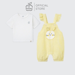 LaPom Bộ yếm rời kèm áo cộc tay La Pomme Thỏ Con Nhí Nhảnh - Đồ sơ sinh cho bé - Đồ sơ sinh bé trai bé gái