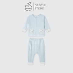 LaPom Bộ dài tay cúc giữa La Pomme Gấu con ngộ nghĩnh - Đồ sơ sinh cho bé - Đồ sơ sinh bé trai bé gái