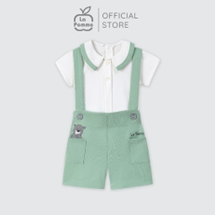 LaPom Bộ yếm rời kèm áo cộc tay La Pomme Gấu Nâu Vui Vẻ - Đồ sơ sinh cho bé - Đồ sơ sinh bé trai bé gái