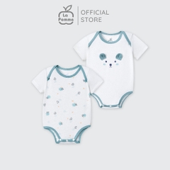 LaPom Set 2 Bodychip cộc La Pomme Cổ cách điệu tiện lợi - Đồ sơ sinh cho bé - Đồ sơ sinh bé trai bé gái