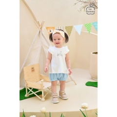 LaPom Bộ cộc tay La Pomme gia đình Thỏ con - Đồ sơ sinh cho bé - Đồ sơ sinh bé trai - Baby - Đồ sơ sinh bé gái