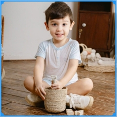 (6M-5Y) Bộ quần áo ngắn tay cổ trụ bé trai bé gái Bubaby Siro - BSR130305 BSR130306 | Quần áo BU Baby chính hãng