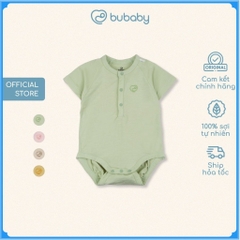 (1M-12M) Body chip ngắn tay raglan cổ trụ Bubaby Bambus - BBB230301 | Quần áo BU Baby chính hãng