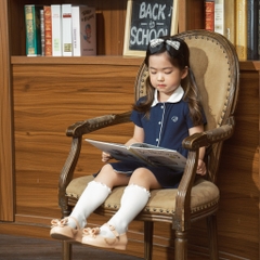 (6M-2Y) Váy ngắn tay cổ Polo cúc giữa BuBaby cho bé chất liệu sợi tre và bông hữu cơ - Váy Bu baby Ponie BPN5303SN