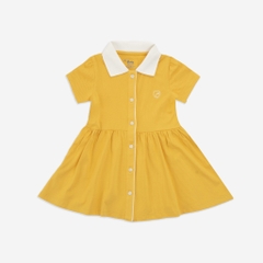 (6M-2Y) Váy ngắn tay cổ Polo cúc giữa BuBaby cho bé chất liệu sợi tre và bông hữu cơ - Váy Bu baby Ponie BPN5303SN