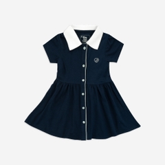 (6M-2Y) Váy ngắn tay cổ Polo cúc giữa BuBaby cho bé chất liệu sợi tre và bông hữu cơ - Váy Bu baby Ponie BPN5303SN