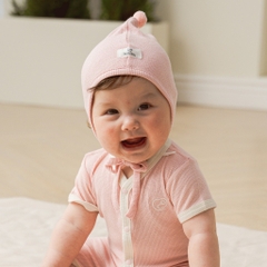 Mũ Sơ Sinh cho bé buộc dây Quả bông Bonnet, chất liệu Siro Cotton BuBaby ASR1943QB| Phụ kiện BuBaby chính hãng
