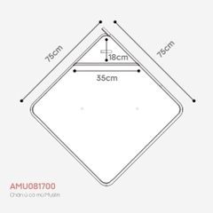 Chăn Ủ cho bé chất liệu sợi Muslin mềm mại, thiết kế có mũ ấm áp AMU081700 - BU Baby chăn ủ