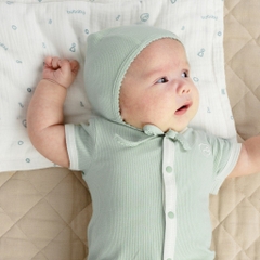 Mũ Sơ Sinh cho bé buộc dây Siro Bonnet, chất liệu Siro Cotton BuBaby ASR194300 | Phụ kiện BuBaby chính hãng