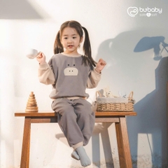 (1Y-5Y) Bubaby Bộ gile cổ tròn, quần dài - BCT190400 - Bubaby bé trai - Bubaby bé gái – Quần áo Bubaby