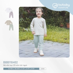 (1Y-5Y) Bubaby Bộ gile cổ tròn, quần dài - BCT190400 - Bubaby bé trai - Bubaby bé gái – Quần áo Bubaby