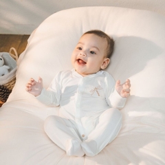 (NB-3M) Bodysuit dài tay liền tất sợi tre BBB2102LT Dona - Bambus - Quần áo BU Baby - Bubaby sơ sinh