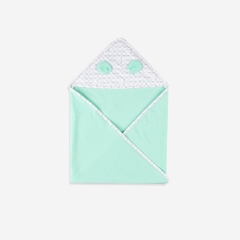 Khăn quấn đa năng tai gấu chui đầu cho bé sơ sinh mềm mại - BU Terry Cotton ATR590001 - khăn bu baby