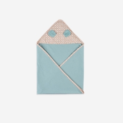 Khăn quấn đa năng tai gấu chui đầu cho bé sơ sinh mềm mại - BU Terry Cotton ATR590001 - khăn bu baby