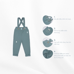 (6-3Y) Quần yếm dài túi ốp sau cho bé Bubaby - BCT416900