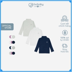 Set 3 áo giữ nhiệt dài tay cao cổ giữ ấm cho bé chất liệu sợi gỗ sồi - Molist BMD310904 | Quần áo BuBaby chính hãng
