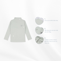 Set 3 áo giữ nhiệt dài tay cao cổ giữ ấm cho bé chất liệu sợi gỗ sồi - Molist BMD310904 | Quần áo BuBaby chính hãng