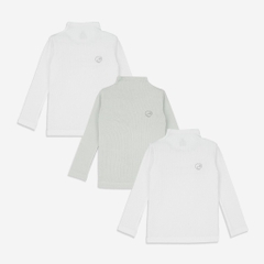 Set 3 áo giữ nhiệt dài tay cao cổ giữ ấm cho bé chất liệu sợi gỗ sồi - Molist BMD310904 | Quần áo BuBaby chính hãng