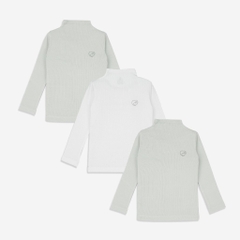 Set 3 áo giữ nhiệt dài tay cao cổ giữ ấm cho bé chất liệu sợi gỗ sồi - Molist BMD310904 | Quần áo BuBaby chính hãng