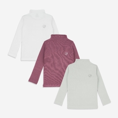Set 3 áo giữ nhiệt dài tay cao cổ giữ ấm cho bé chất liệu sợi gỗ sồi - Molist BMD310904 | Quần áo BuBaby chính hãng