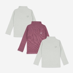 Set 3 áo giữ nhiệt dài tay cao cổ giữ ấm cho bé chất liệu sợi gỗ sồi - Molist BMD310904 | Quần áo BuBaby chính hãng