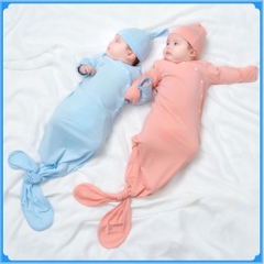 (0-12M - Hồng) BuBaby sơ sinh - Bodysuit cho bé kết hợp túi ngủ BBB211701