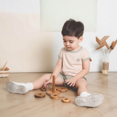 (1Y-5Y) Bộ quần áo ngắn tay, chờm vai cổ tròn BSR130401 Siro Bubaby