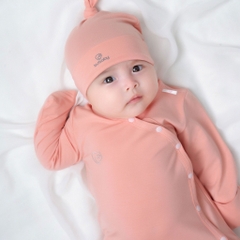 (0-12M - Hồng) BuBaby sơ sinh - Bodysuit cho bé kết hợp túi ngủ BBB211701