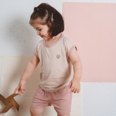 (1Y-5Y) Bộ quần áo ngắn tay, chờm vai cổ tròn BSR130401 Siro Bubaby