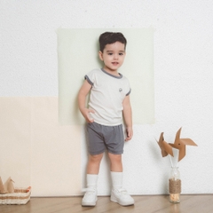 (1Y-5Y) Bộ quần áo ngắn tay, chờm vai cổ tròn BSR130401 Siro Bubaby