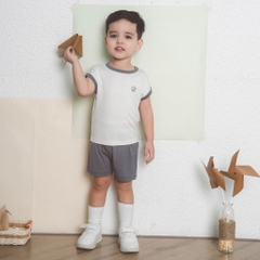 (1Y-5Y) Bộ quần áo ngắn tay, chờm vai cổ tròn BSR130401 Siro Bubaby