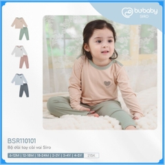 (6M-5Y) Bộ dài tay cài vai BSR110101 Siro - Bu baby cho bé gái - Bu baby cho bé trai - Quần áo Bu baby