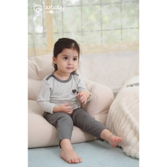 (6M-5Y) Bộ dài tay cài vai BSR110101 Siro - Bu baby cho bé gái - Bu baby cho bé trai - Quần áo Bu baby