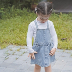 (1Y-5Y) Váy yếm Jeans mềm BU cho bé gái BDE503101 Bubaby bé trai – Bubaby bé gái – Quần áo Bubaby