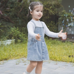 (1Y-5Y) Váy yếm Jeans mềm BU cho bé gái BDE503101 Bubaby bé trai – Bubaby bé gái – Quần áo Bubaby